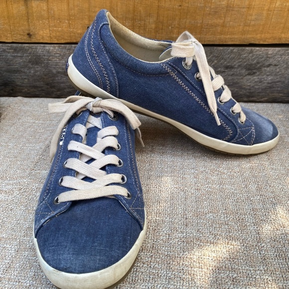 täōs blue wash canvas women’s sneakers size 9.5 EU 40 Taos footwear - Picture 11 of 15
